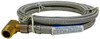 Supco 3/8" COMP X 3/8" COMP 48" Stainless Steel Hose with Elbow, 1404DWSS