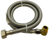 Supco 1/2" COMP X 3/8" COMP 48" Stainless Steel Hose with Elbow, 1404DWSS12