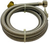 Supco 1/2" COMP X 3/8" COMP 48" Stainless Steel Hose with Elbow, 1404DWSS12