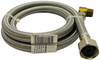 Supco 1/2" COMP X 3/8" COMP 48" Stainless Steel Hose with Elbow, 1404DWSS12