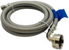 60" Stainless Steel Dishwasher Hose | ⅜" Compression x ¾" Elbow GHT | 1405EDWSS