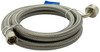 60" Stainless Steel Dishwasher Hose | ⅜" Compression x ¾" Elbow GHT | 1405EDWSS