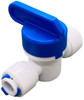Supco 1/4" Union Connector with Shut Off valve for Hot or Cold, SPFUV14