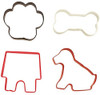 Wilton Dog Shapes Metal Cookie Cutter Set, 2308-0910