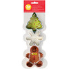 Wilton Snowflake, Tree and Gingerbread Boy, 3 Piece Cookie Cutter Set, 2308-1266