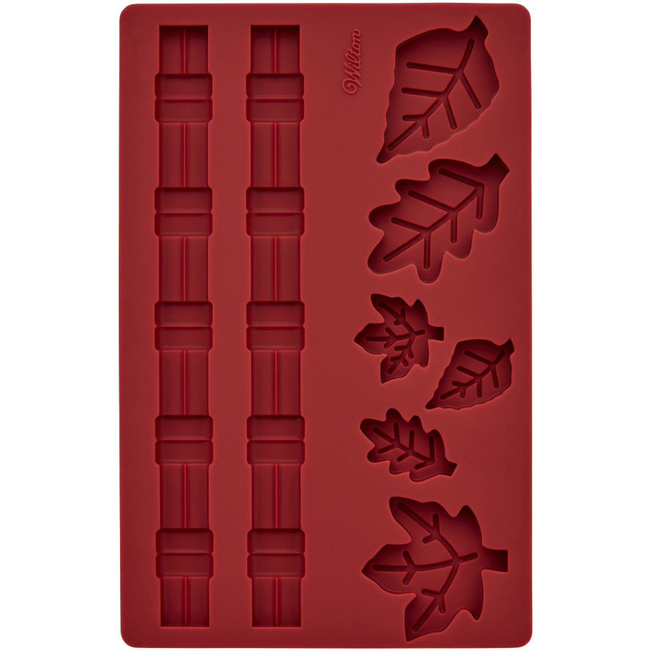 Wilton 6 Cavity Red Christmas Tree Silicone Mold