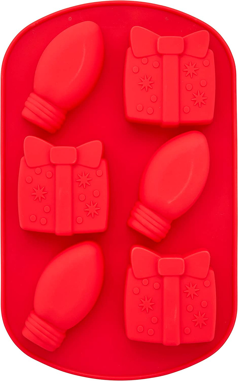 Kafei Christmas Silicone Baking Molds, 6-Cavity Reusable Ice Candy Tray  Silicone Mould