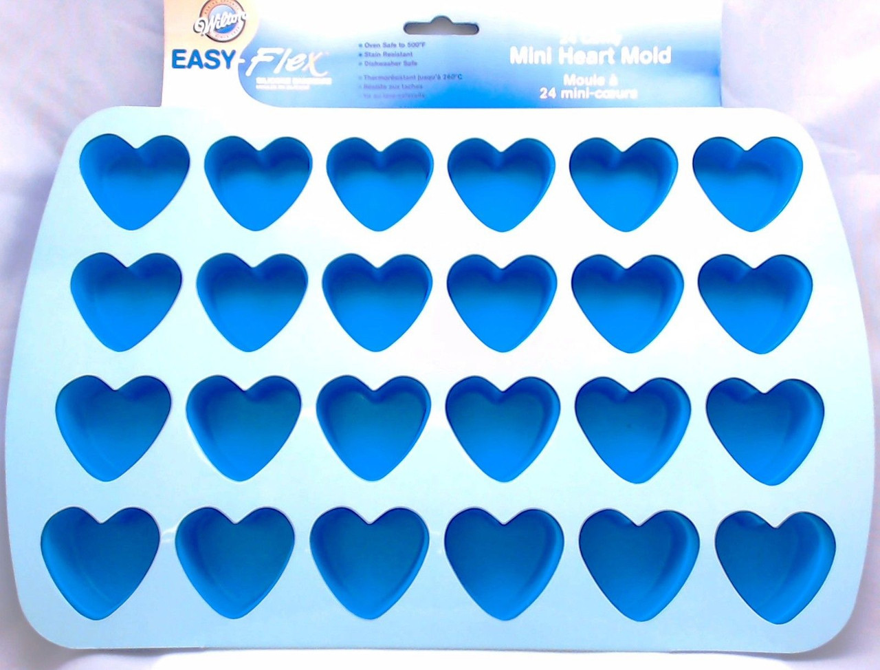 Wilton Easy-Flex Silicone Bakeware, 24 Cavity Mini Heart Mold, 2105-4909 -  Seneca River Trading, Inc.