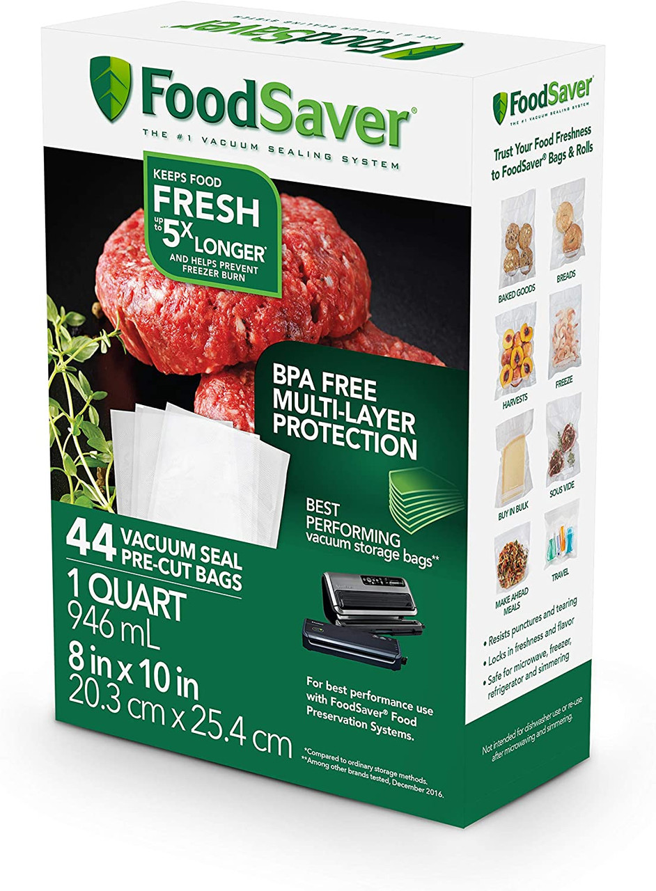 FoodSaver Reusable Gallon Vacuum Zipper Bags, for Use with FoodSaver  Handheld Vacuum Sealers, 8 Count