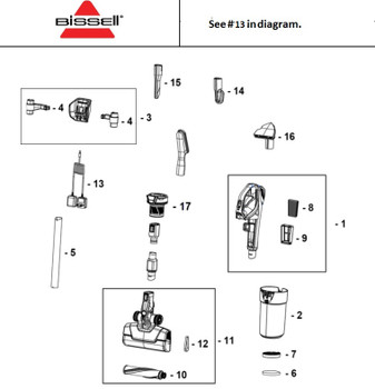 Wall Charger fits Series 2900A, 2903, Bissell Cordless Stick Vacuums, 1625010