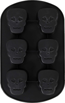 Wilton Silicone Halloween Skull, 6 Cavity Candy Mold, 2105-0-0847
