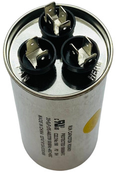 Dual Run Capacitor, Round, 35 + 5 Mfd., 440 Volt, CD35+5X440R