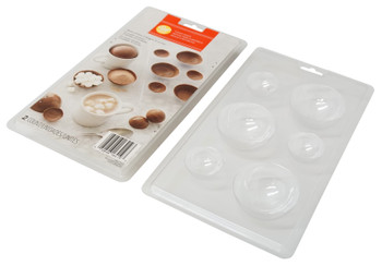 Wilton 6 Cavity, Hot Cocoa Bomb Candy Mold, 2 Count, 2115-0-0241