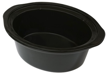 Slow Cooker Crock Pot 4 Quart Oval Black Stoneware Dishwasher-Safe For 4+