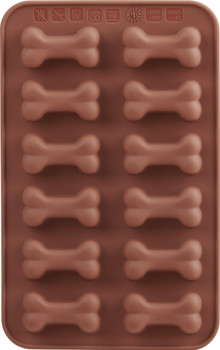 Trudeau Silicone, Set of 2, 12-Cavity Dog Bone Molds, 05119223