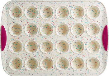 Trudeau Confetti Structure Silicone, 24-Cavity Mini Muffin Mold, 05118554