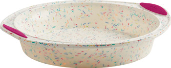 Trudeau Confetti Structure Silicone 9" Round Cake Pan, 05118557