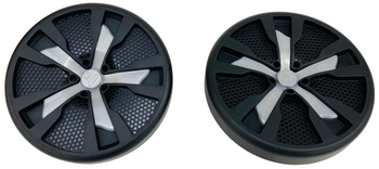 Bissell 2 Pack of Wheels with Axle and Ring, Medium Cool Grey, 1606422