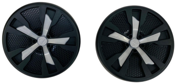 Bissell 2 Pack of Wheels with Axle and Ring, Medium Cool Grey, 1606422