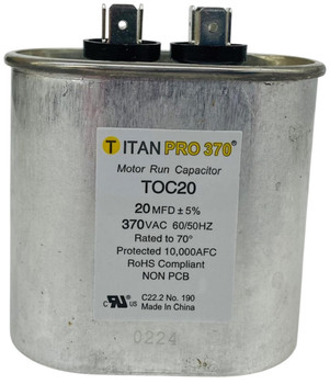 TOC20 - 20mfd, 370v Oval Run Capacitor
