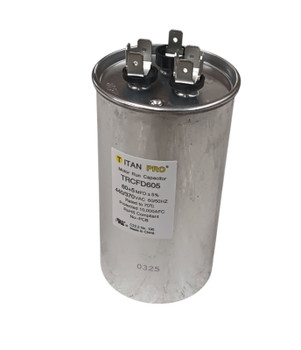 TRCFD605 - 60mfd + 5mfd, 370v-440v Round Dual Run Capacitor