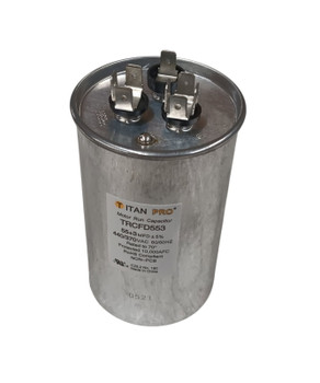 TRCFD553 - 55mfd + 3mfd, 370v-440v Round Dual Run Capacitor