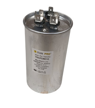 TRCFD6010 - 60mfd + 10mfd, 370v-440v Round Run Capacitor