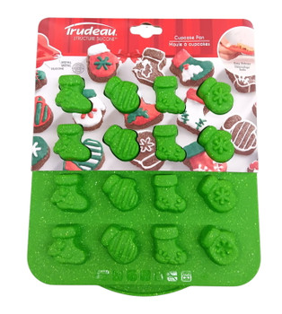 Trudeau Structure Silicone Stocking/Mitten Cupcake Pan, 16-Cavity, 05121175