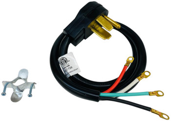 Electrical Dryer 4' Power Cord, 30 Amp, 4 Prong Wire 10 AWG, 125/250V, SDC4-30-4