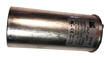 Single Run Capacitor, Round, 45 Mfd., 370/440 Volt, 50/60 Hz, 28155