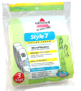 Bissell Style 7 Vacuum Bags, 3 Pack, 30861, 32120