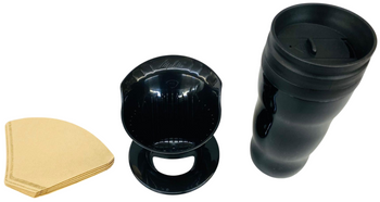 Melitta 64013, 1 Cup Coffee Brewer with Travel Mug, Black