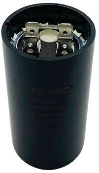 Packard Start Capacitor, Round, 216-259 Mfd., 110-125 Volt, PMJ216, 216-125