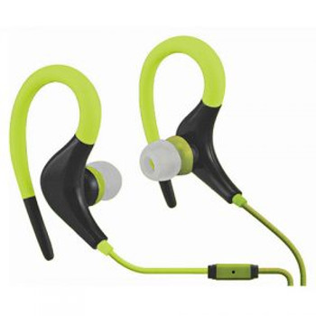 Sentry SportSeries Flexbuds, Flexible Green Ear Buds with In Line Mic, HM238GR
