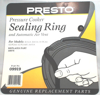Presto Pressure Cooker Sealing Ring Gasket, 09919