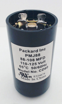 Packard Start Capacitor, Round, 88-108 Mfd., 110-125 Volt, PMJ88, 88-125
