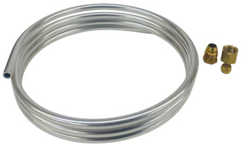 Aluminum Tubing, 5 Foot Roll, 1/4" Tubing, Includes Fittings, 11-293