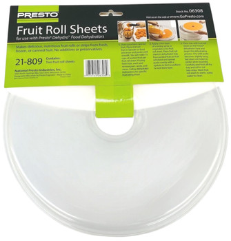 2 Pk, Presto Fruit Roll Sheets For Dehydro Food Dehydrators, 2-Pack, 21809