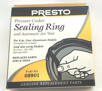 2 Pk, Presto Pressure Cooker Sealing Ring Gasket For 6 Qt, 09901