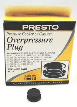 2 Pk, Presto Pressure Cooker Overpressure Plug 09915