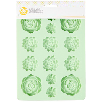 Wilton Silicone Succulents, 14 Cavity Candy Mold, 2115-3834