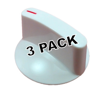 3 Pk, Washing Machine or Dryer Knob, for General Electric, AP2044893, WH1X2721