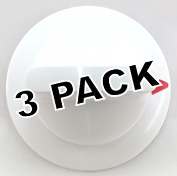 3 Pk, Dryer Timer Knob, White, for General Electric, AP2042269, WE1X1263