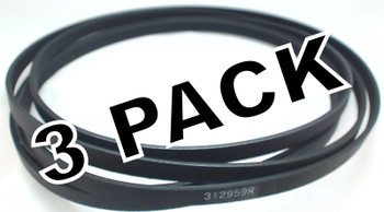 Y312959 - 3-Pack Dryer Drum Belt for Maytag