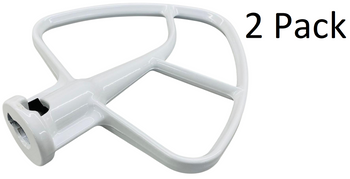 2 Pk, Stand Mixer, 4.5 QT Flat Coated Beater for KitchenAid K45B, W10672617