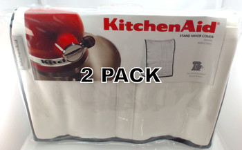 2 Pk, Stand Mixer Cloth Cover in White for KitchenAid, KMCC1WH, WP4396709