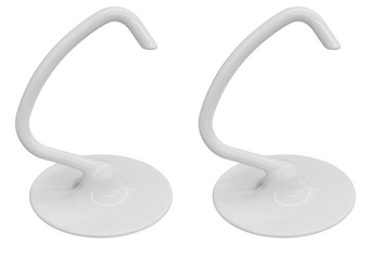 2 Pk, Stand Mixer Coated 4.5 QT Dough Hook for KitchenAid, K45DH, WPW10674618