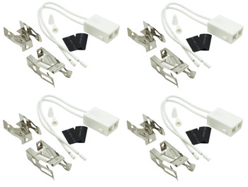 4 Pk, Top Burner Ceramic Receptacle Kit for GE, AP2021472, PS232606, WB17X210