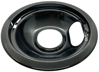 Small 6" Black Porcelain Drip Bowl for Whirlpool, 93169204B, W10290353RW