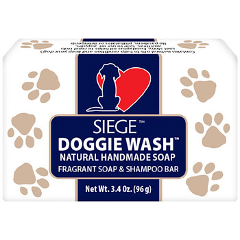 Siege Natural Soap, Doggie Wash Soap and Shampoo Bar, 5509